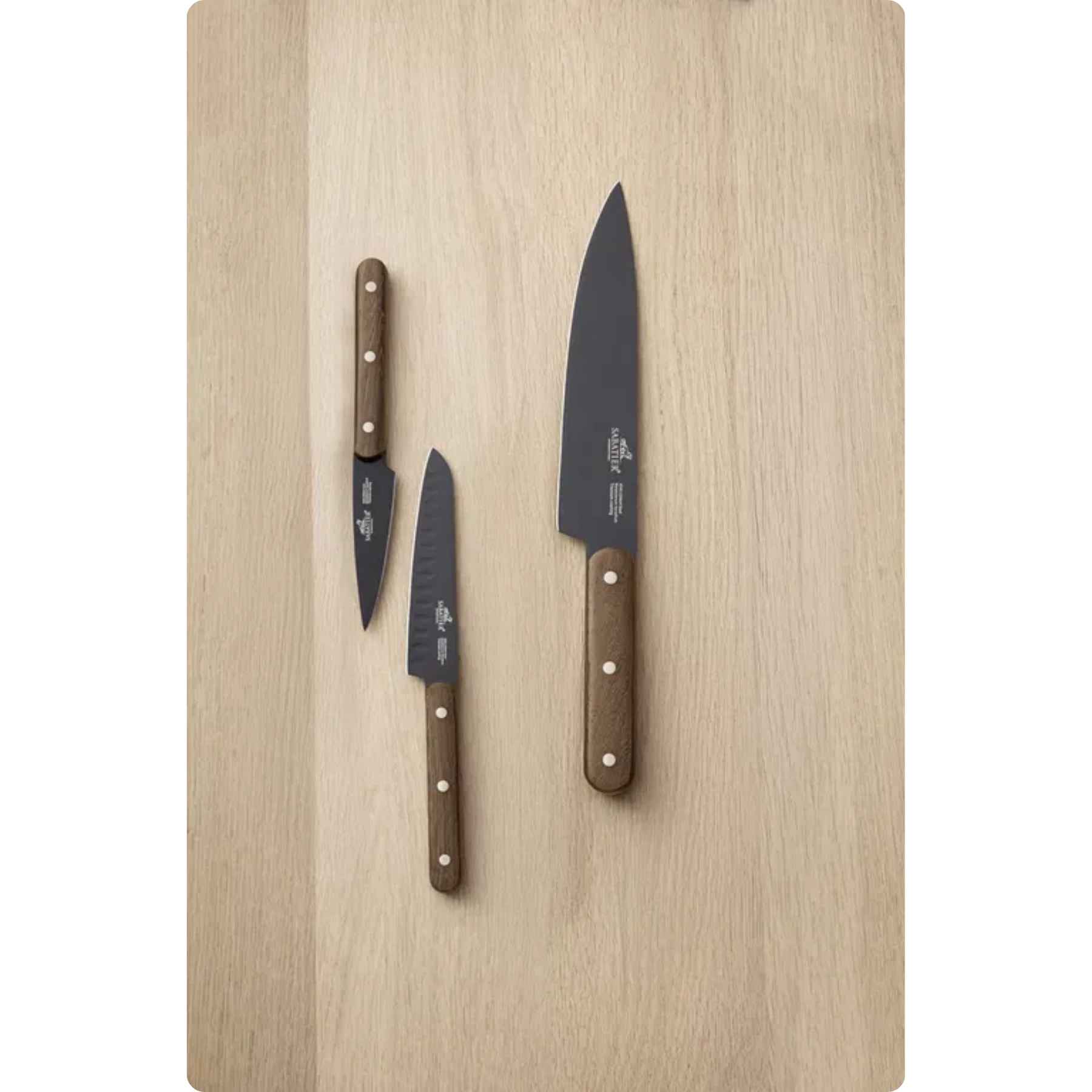 Lion Sabatier International Phenix Walnut Knivsæt 3 dele